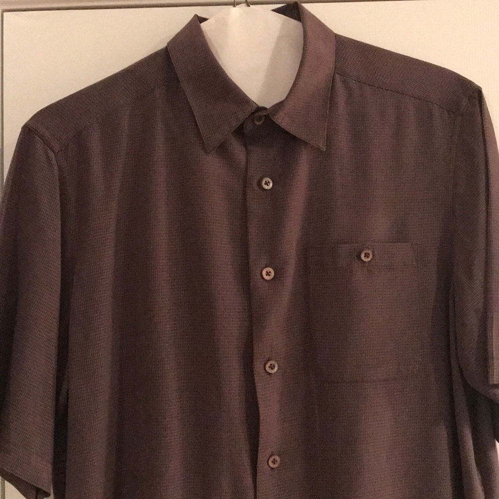 Indigo Palms button down shirt